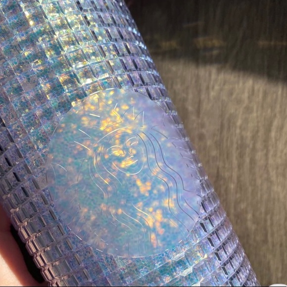 Starbucks China Glitter Grid Iridescent Rainbow Tumbler Cold Cup 24 oz Overseas - Picture 6 of 16